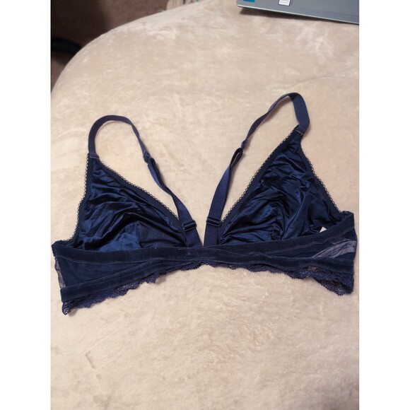 Victoria secret bralette size large dark blue navy blue no padding - Picture 5 of 6
